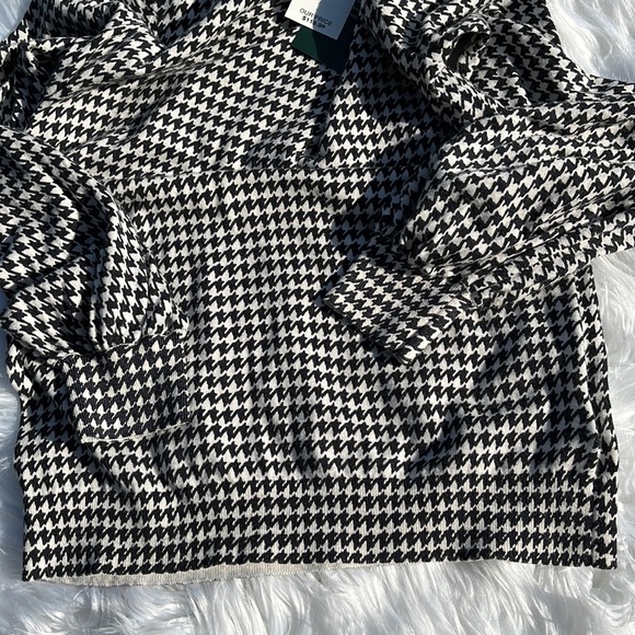 Ralph Lauren Houndstooth Sweater LRL Black White Fine Knit Blouse Women's XS NWT - Picture 5 of 11